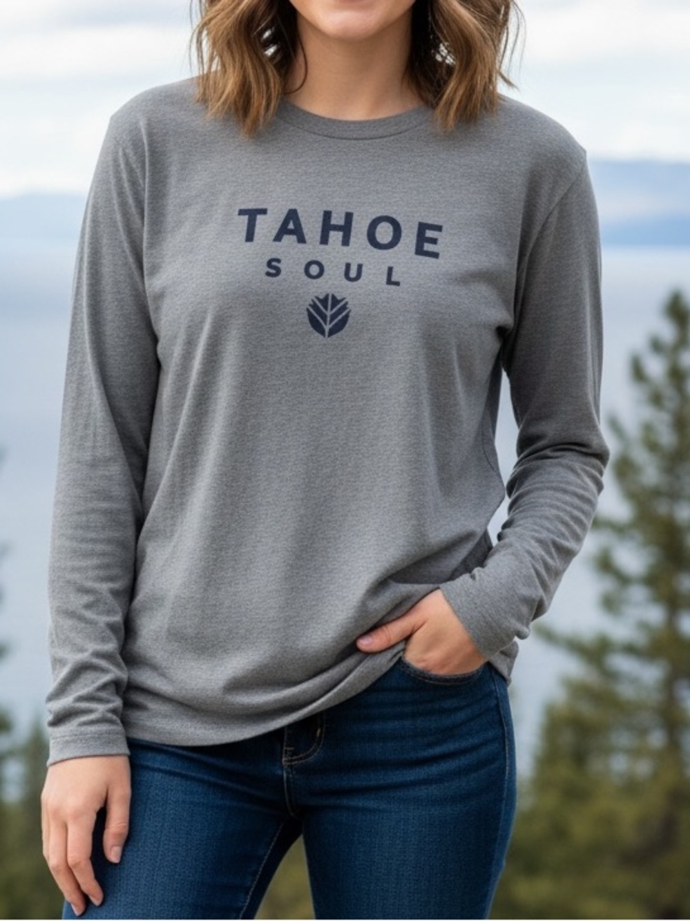 Lake Tahoe California/Nevada | Tahoe Soul logo long sleeve tee shirt la…